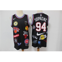 Men Supreme Nike 18ss NBA Teams Jersey Black