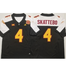 Men Arizona Sun Devils Black White #4 Cam SKATTEBO White Stitched F U S E NCAA Jersey
