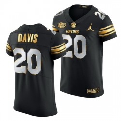 Florida Gators Malik Davis Black Golden Edition Jersey