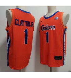 Men Florida Gators #1 Walter Clayton Jr. Orange Stitched Basketball NCAA Jersey