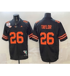 Men Miami Hurricanes 26 Sean Taylor Black F U S E Fiesta Bowl Champions Florida Patch Stitched Football Jersey Men Miami Hurricanes 26 Sean Taylor Black F U S E Fiesta Bowl Champions Florida Patch Stitched Football Jersey