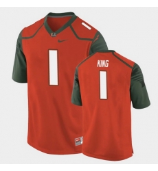 Men Miami Hurricanes D'Eriq King Replica Orange College Football Jersey