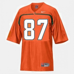 Men Miami Hurricanes Reggie Wayne College Football Orange Jersey