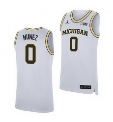 Michigan Wolverines Adrien Nunez White Replica Jersey