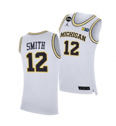 Michigan Wolverines Mike Smith 2021 Big Ten Regular Season Champions Blm White Jersey