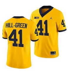 Michigan Wolverines Nikhai Hill Green Maize College Football Men Jersey