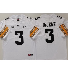 Men Iowa Hawkeyes #3 Cooper DeJean White Stitched NCAA Jersey II
