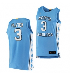 North Carolina Tar Heels Andrew Platek Blue Authentic Jersey