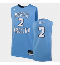 North Carolina Tar Heels Coby White Carolina Blue Replica Men'S Jersey