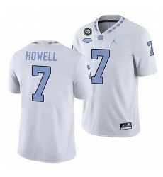 North Carolina Tar Heels Sam Howell White Game Football Replica Jersey