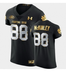 Men Notre Dame Fighting Irish Javon Mckinley Golden Edition Black Authentic Jersey