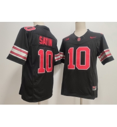 Men Ohio State Buckeyes #10 Julian Sayin Black 2026 Stitched F U S E NCAA Jersey
