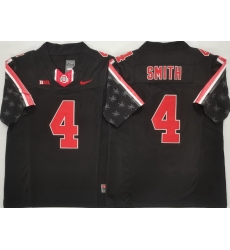 Men Ohio State Buckeyes Black # 4 Jeremiah Smith Black Stitched F U S E NCAA Jersey