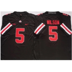 Men Ohio State Buckeyes Garrett Wilson Black Game Jersey