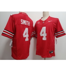 Men Ohio State Buckeyes Jeremiah Smith #4 Red F U S E Stitched NCAA Football Jersey