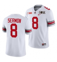 Ohio State Buckeyes Trey Sermon White 2021 Sugar Bowl Champions College Football Playoff College Football Playoff Jersey 0