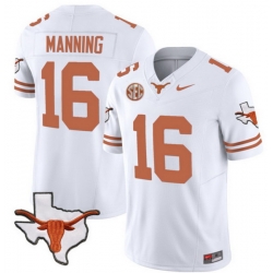 Men Texas Longhorns #16 Arch Manning White F U S E LIMITED Jersey