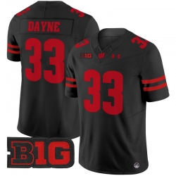 Men Youth Wisconsin Badgers 33 Ron Dayne Black 2024 Vapor Limited Jersey All Stitched