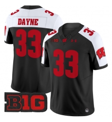 Men Youth Wisconsin Badgers 33 Ron Dayne Black Alternate 2024 Vapor Limited Jersey All Stitched