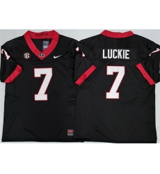 Georgia Bulldogs 7 Lawson Luckie Black 2025 F U S E Stitched Jersey Georgia Bulldogs 7 Lawson Luckie Black 2025 F U S E Stitched Jersey