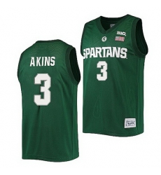 Michigan State Spartans Jaden Akins Green Alumni Commemorative Classic Jersey