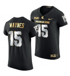 Michigan State Spartans Trae Waynes Golden Edition Nfl Limited Black Jersey