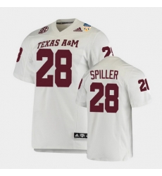 Men Texas A&M Aggies Isaiah Spiller 2021 Orange Bowl College Football White Jersey