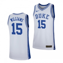 Duke Blue Devils Mark Williams White Replica Men'S Jersey