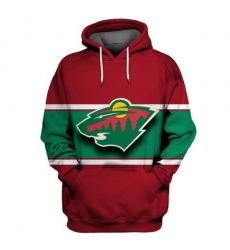 Men Minnesota Wild Green All Stitched Hooded Sweatshirt