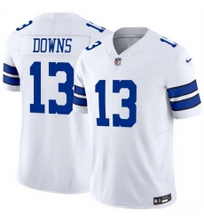 Yotuh Dallas Cowboys  13 Caleb Downs White Vapor Untouchable Limited Stitched Football Jersey