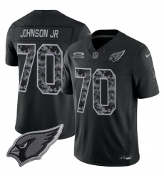 Men Arizona Cardinals  70 Paris Johnson Jr  Black F U S E  2026 Salute to Service Limited Stitched Football Jersey