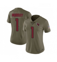 Women Arizona Cardinals #1 Kyler Murray Limited Olive 2017 Salute to Service NFL Jersey