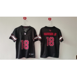 Women Arizona Cardinals 18 Marvin Harrison Jr Black 2024 F U S E Stitched Jersey