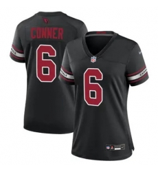 Women Arizona Cardinals James Conner #6 Black 2024 F U S E Vapor Untouchable Limited Stitched