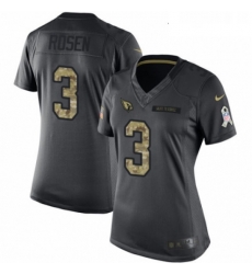 Womens Nike Arizona Cardinals 3 Josh Rosen Limited Black 2016 Salute to Service NFL Jersey