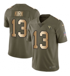 Nike Cardinals #13 Christian Kirk Olive Gold Youth Stitched NFL Limited 2017 Salute to Service Jersey