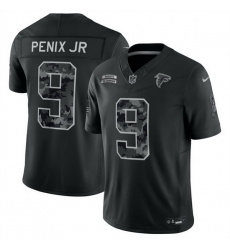 Men Atlanta Falcons 9 Michael Penix Jr Black F U S E 2026 Salute to Service Limited Stitched Football Jersey Men Atlanta Falcons 9 Michael Penix Jr Black F U S E 2026 Salute to Service Limited Stitched Football Jersey
