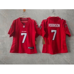 Women Atlanta Falcons  7 Bijan Robinson Red 2026 New F U S E  Stitched Jersey