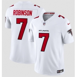 Youth Atlanta Falcons  7 Bijan Robinson White 2026 F U S E  Vapor Untouchable Limited Stitched Football Jersey