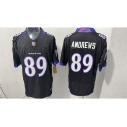Men Baltimore Ravens  89 Mark Andrews Black 2026 F U S E  Vapor Stitched Limited Football Jersey