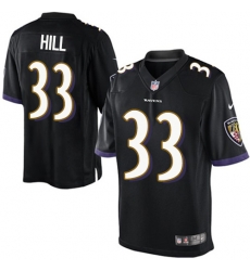 Nike Baltimore Ravens #33 Will Hill Black Alternate Men 27s Stitched NFL New Elite Jersey