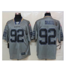 Nike Baltimore Ravens 92 Haloti Ngata Grey Elite Lights out NFL Jersey