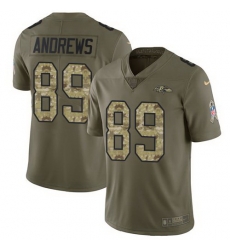 Nike Ravens 89 Mark Andrews Olive Camo Salute To Service Limited Jersey