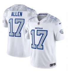 Men Buffalo Bills 17 Josh Allen White 2025 F U S E Rivalries Vapor Untouchable Limited Stitched Football Jersey