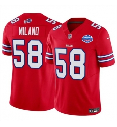 Men Buffalo Bills 58 Matt Milano Red 2025 F U S E With Farewell Patch Vapor Untouchable Limited Stitched Football Jersey Men Buffalo Bills 58 Matt Milano Red 2025 F U S E With Farewell Patch Vapor Untouchable Limited Stitched Football Jersey