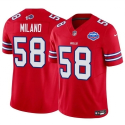 Men Buffalo Bills 58 Matt Milano Red 2025 F U S E  With Farewell Patch Vapor Untouchable Limited Stitched Football Jersey