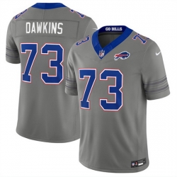 Men Buffalo Bills  73 Dion Dawkins Gray F U S E  2026 Nickel City Vapor Stitched Football Jersey