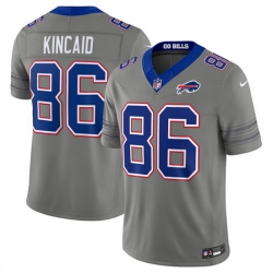 Men Buffalo Bills  86 Dalton Kincaid Gray F U S E  2026 Nickel City Vapor Stitched Football Jersey
