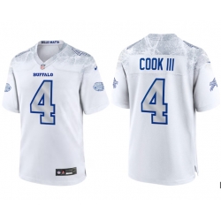 Men Nike James Cook III White Buffalo Bills 2025 Rivalries Collection Game Jersey