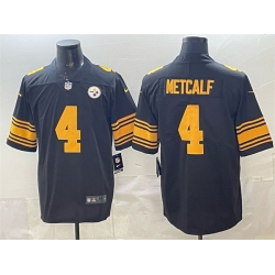 Men Pisttburgn Steelers 4 DK Metcalf Black Color Rush Vapor Untouchable Limited Stitched Football Jersey